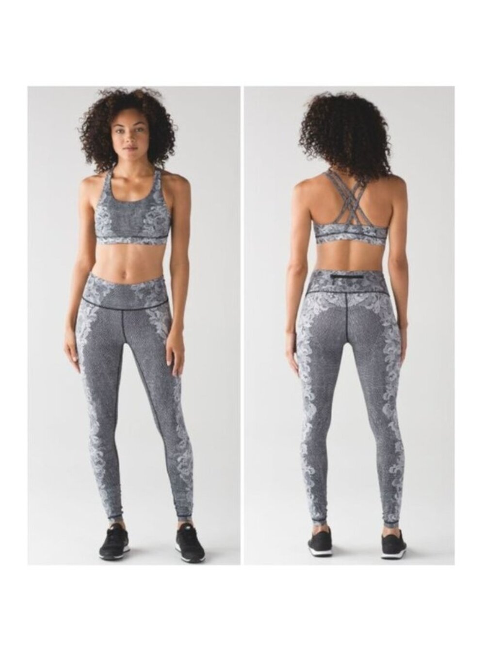 Lululemon Speed Wunder Tight (Nulux) in Florence White Black Size 4